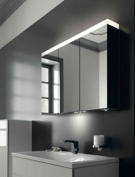 Keuco Royal Reflex.2 Spiegelschrank 3tlg. 100x70cm, silber-gebeizt-eloxiert