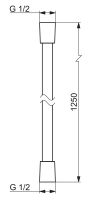 Vorschau: Hansa Hansamedipro Brauseschlauch, 1,25m, Gewebeoptik, chrom