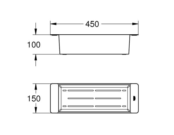 Grohe Multifunktionales Sieb aus Edelstahl 45x15cm