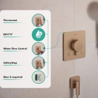 Vorschau: hansgrohe Ecostat Comfort Q Thermostat 2 Funktionen mit Sicherungskombination, brushed bronze