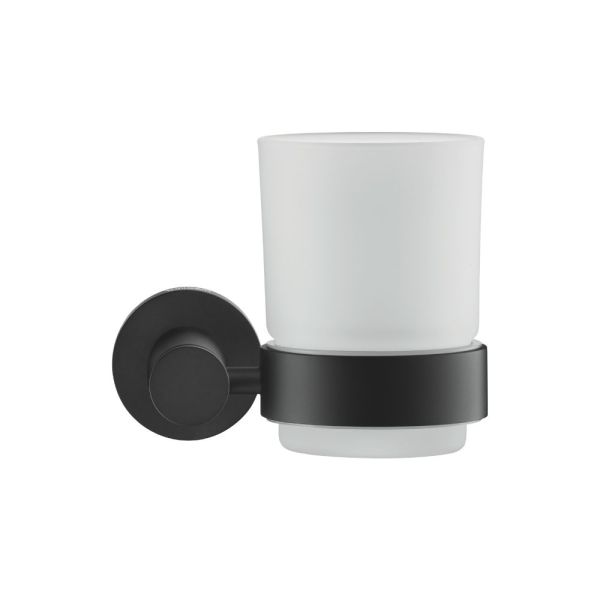 Duravit D-Code Zahnputzbecher Wandmontage, rechts, schwarz matt