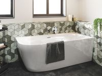 RIHO Omega Vorwand-Badewanne Eckversion links mit Verkleidung, 170x80cm, weiß glänzend BD30005_1