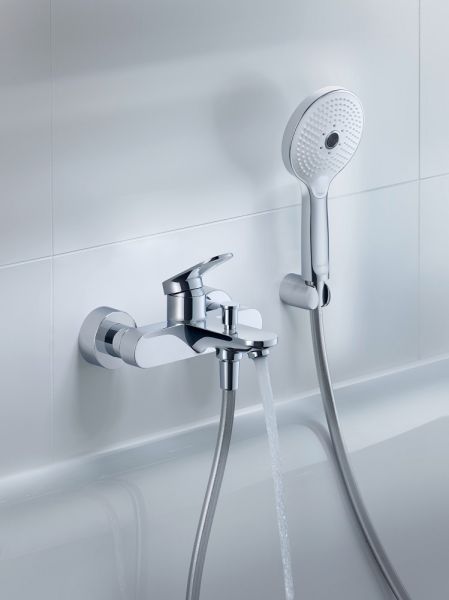 Duravit Wave Wannenarmatur Aufputz rund, chrom