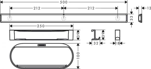 Hansgrohe WallStoris Duschset, weiß matt 27967700