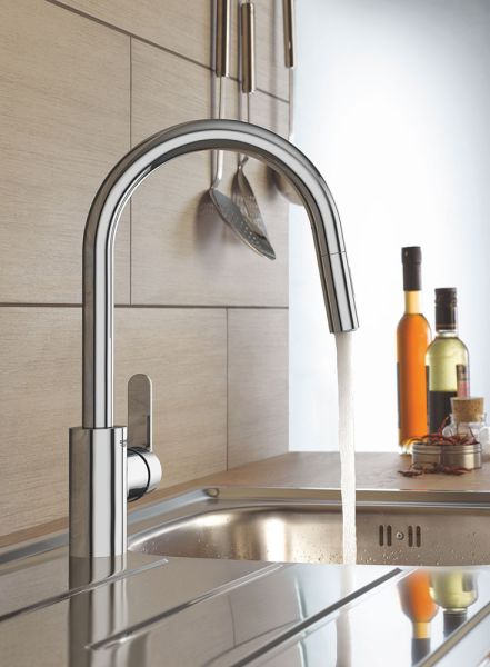 Grohe Get Einhand-Spültischbatterie mit Dual Spülbrause, chrom