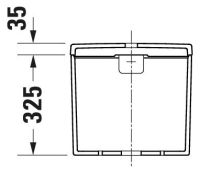 Vorschau: Duravit D-Neo Aufsatz-Spülkasten 3/6L mit Dual Flush, Anschluss unten links, WonderGliss, weiß