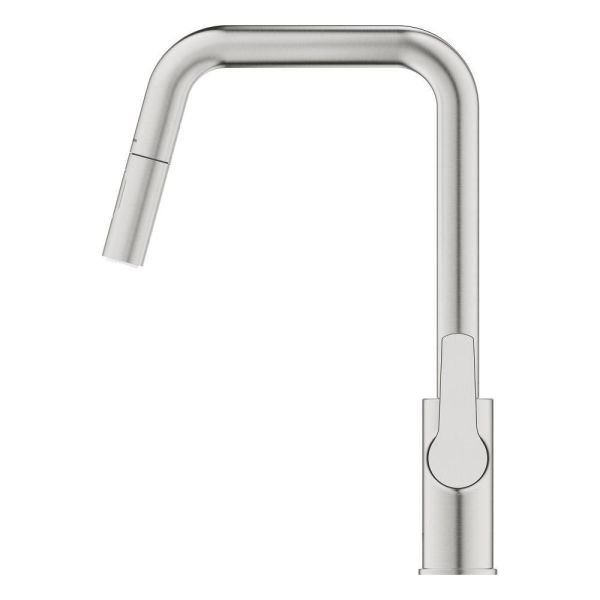 Grohe QuickFix Start Küchenarmatur mit Ausziehbrause, supersteel