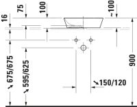 Vorschau: Duravit Cape Cod Aufsatzbecken 40x36 weiss matt 23284032001