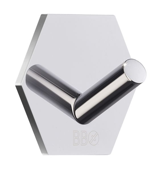 Smedbo selbstklebender Design Haken, Hexagon, 4,5x5,2mm, chrom BK1160