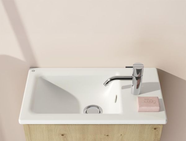 Burgbad Eqio Slim Gästebad Handwaschbecken 53cm mit Unterschrank & 1 Klappe