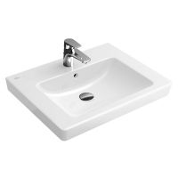 Villeroy&Boch Subway 2.0 Aufsatzwaschtisch, 60x47cm, 1 Hahnloch, mit Überlauf