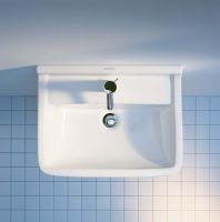 Duravit Starck 3 Waschtisch rechteckig 65x48,5cm, 1 Hahnloch, mit Überlauf, weiß 0300650000