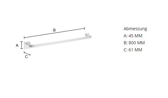 Smedbo Ice Handtuchstange 84,5cm, chrom