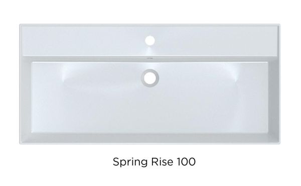RIHO Spring Rise Waschtisch mit Unterschrank 100x46cm und Spiegelschrank, 1 Hahnloch, 2 Schubladen