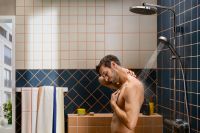 Vorschau: hansgrohe Activera S Duschsystem 240 1jet mit EcoSmart+ & Ecostat Fine Varia, chrom