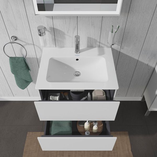 Duravit L-Cube Waschtischunterschrank wandhängend 62x48cm mit 2 Schubladen für ME by Starck 233663