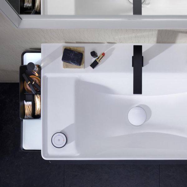 hansgrohe Xelu Q Waschtisch 80x48cm Ablage links & Hahnloch für Bedienelement, weiß