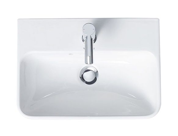 Duravit ME by Starck Handwaschbecken 45x32cm, mit Hahnloch und Überlauf, WonderGliss, weiß 07194500001