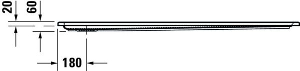 Duravit Starck Slimline Duschwanne rechteckig 80x150cm, Sanitäracryl, weiß