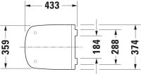 Vorschau: Duravit DuraStyle WC-Sitz weiß 0063710000 Zeichnung