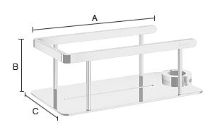 Smedbo Sideline Duschkorb für Brausestange, chrom DK3008