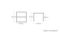 Vorschau: KETTLER CUBIC Aluminium Tischgestell, silber