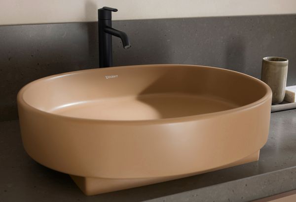 Duravit Balcoon Aufsatzbecken oval 55x45cm, DuraShield, clay terrra matt