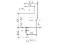 Vorschau: Keuco Plan blue Einhebel-Waschtischmischer 90 ohne Ablaufgarnitur