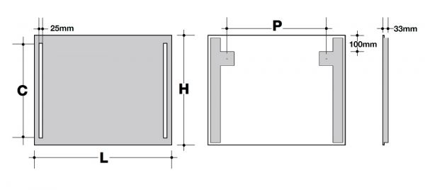 KOH-I-NOOR COMFORT LATERALE LED Spiegel mit seitlicher Spiegelbeleuchtung 100x80cm