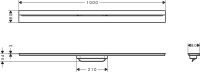 Vorschau: Axor Drain Fertigset Duschrinne 100cm zur Wandmontage, schwarz matt