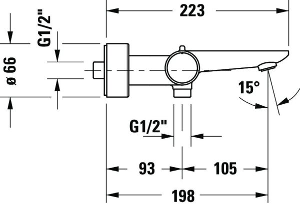 Duravit Wave Wannenthermostat Aufputz rund, bronze gebürstet