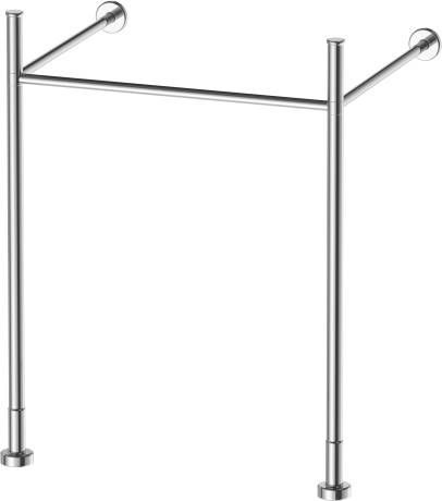 Duravit Vero Metallkonsole bodenstehend/Wandmontage zu Waschtisch 045460 und 235060, chrom