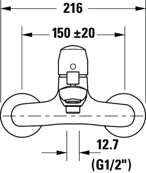 Duravit No.1 Wannenarmatur Aufputz, chrom