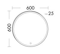 Vorschau: Burgbad Devio LED-Spiegel Ø60cm, Lichtfarbe einstellbar SIKZ060