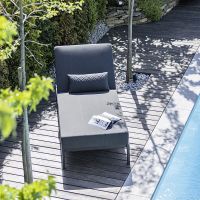 Vorschau: KETTLER PURE Silver-Line Sonnenliege Sunbrella®, anthrazit/ sooty 0107014-7000 |