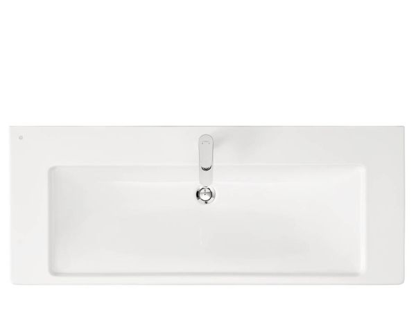 Burgbad Eqio Keramik-Waschtisch mit Waschtischunterschrank 123cm