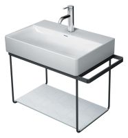 Vorschau: Duravit Dura Square Metallkonsole Wandhängend, zu Waschtisch 235660, schwarz matt 0031144600