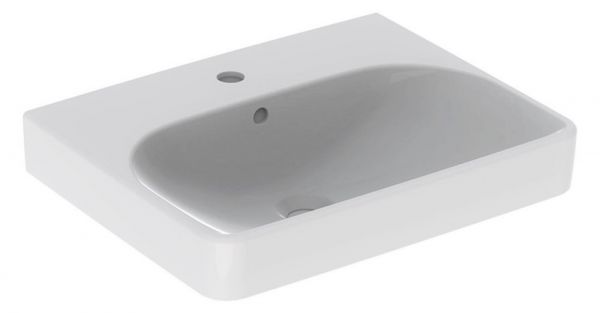 Geberit Smyle Square Waschtisch 55x44cm mit 1 HL, weiß