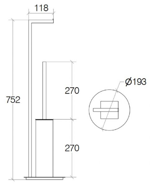 lineabeta GRELA Ständer mit Papierhalter und WC-Bürste