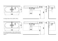 Vorschau: Laufen Sonar Doppel-Waschtisch-Schale mit Oberflächenstruktur aussen 100x37cm H8123490001121_1