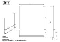 Vorschau: Giese Server Badetuchhalter 2-fach Duschwandmodell 65cm, chrom