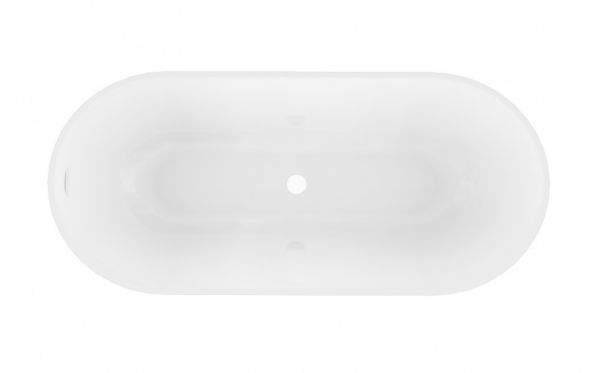 Burgbad Crono 2.0 Mineralguss-Badewanne oval, freistehend, 180x80cm, weiß