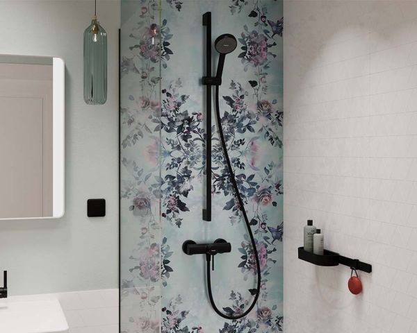 hansgrohe Activera Select S Duschset 95 2 Strahlarten Duschstange 90cm schwarz matt 28046670