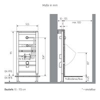 Vorschau: WimTec FIX UR ONE Urinal-Montageelement Laufen Caprino