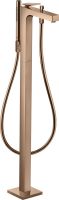 Vorschau: Axor Citterio Einhebel-Wannenarmatur bodenstehend mit Hebelgriff - Rautenschliff polished red gold 39471300 Vorschau: Axor Citterio Einhebel-Wannenarmatur bodenstehend mit Hebelgriff - Rautenschliff polished red gold 39471300