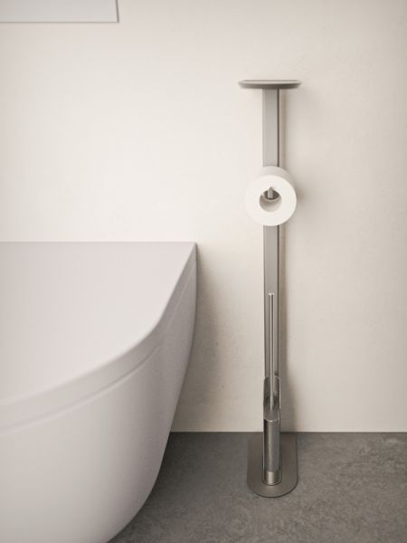 Cosmic Flat Stand-Toilettenbürstenhalter mit Rollenhalter, chrom WJC512A0097001