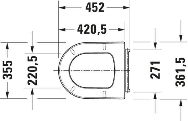 Duravit Balcoon WC-Sitz D-Form überlappend, ohne Absenkautomatik, weiß