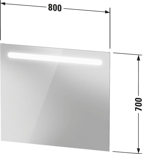 Duravit No.1 LED-Spiegel 80x70cm