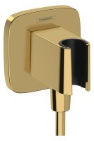 Vorschau: Hansgrohe FixFit Q Porter Brausehalter mit Schlauchanschluss, polished gold optic