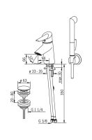 Vorschau: Hansa Hansafit Waschtisch-Einhand-Einlochbatterie, mit Funktionsbrause und Ablaufgarnitur, chrom